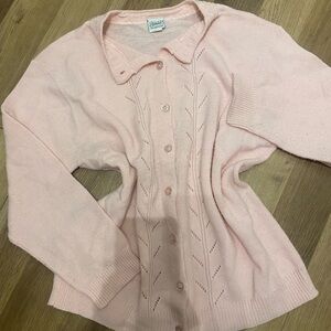 Super vintage baby pink comfy y2k cardigan